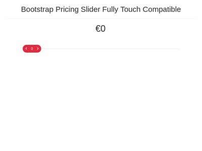 Bootstrap Pricing Slider Fully Touch Compatible
