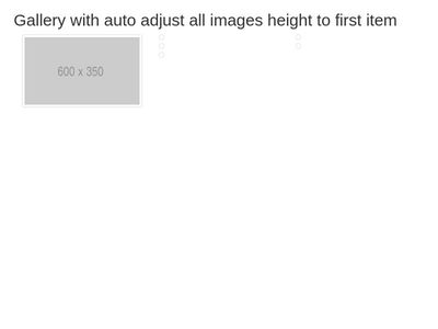 Auto adjust images height gallery