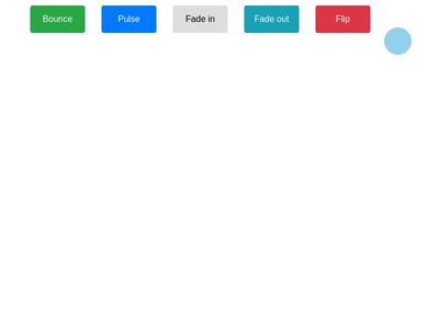 click animation with animate css
