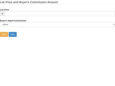 List price commission amount