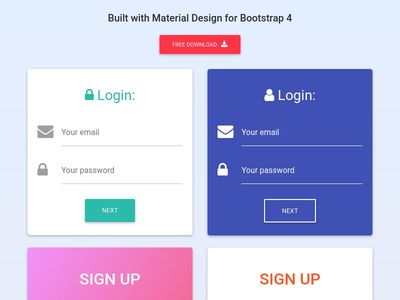 Bootstrap Forms - Material Design & Bootstrap 4