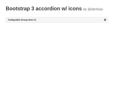 Bootstrap 3 accordion w/ icons