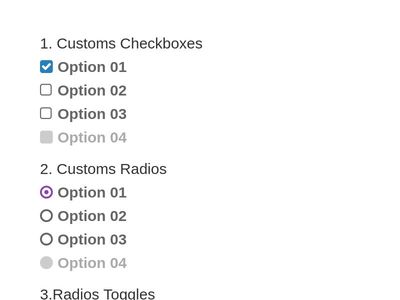 Simple CSS Custom CheckBoxes and Radios