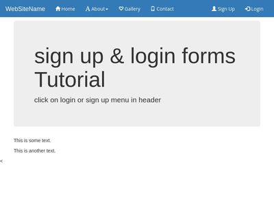 sign up and login forms responsive