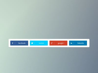 Social buttons with hover