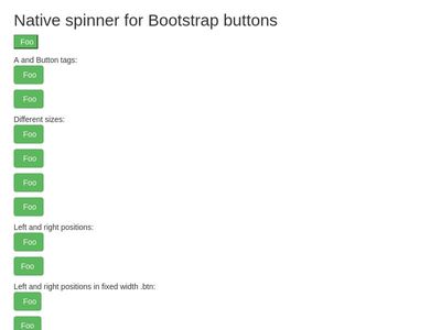 Bootstrap buttons spinner