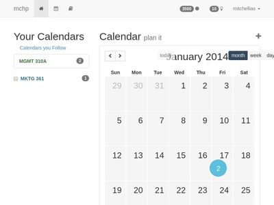 Bootstrap Calendar Examples