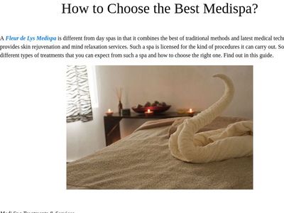 How To Choose the Best Medispa