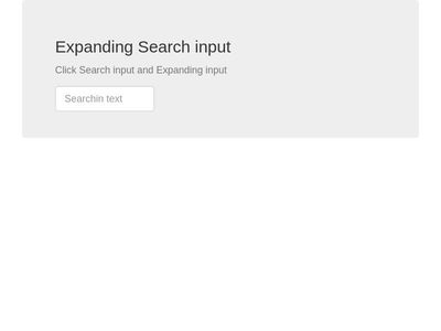 Expanding Search input