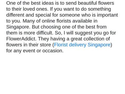 Florist Delivery Singapore