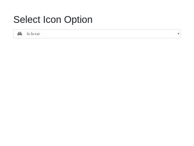 Select icon option
