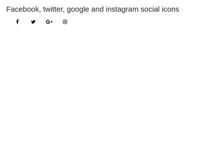 Facebook, Twitter icons