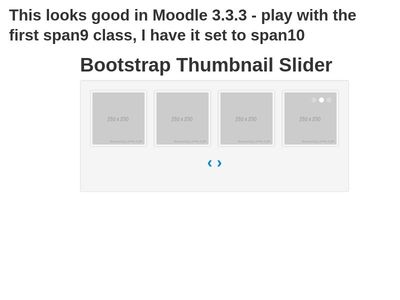 Bootply slider - Moodle 3.3.3
