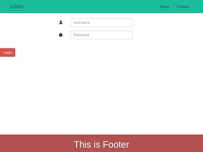 One Page Login Template