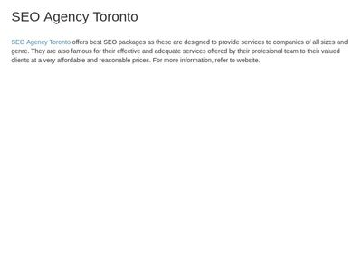 SEO Agency Toronto