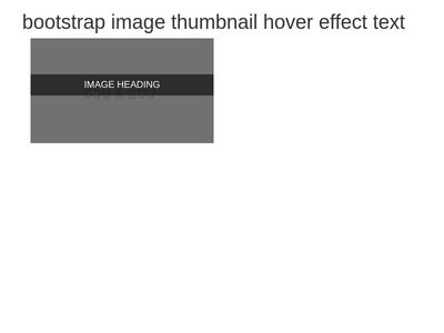 bootstrap image thumbnail hover effect text