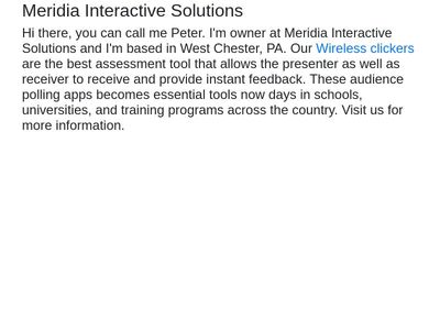  Meridia Interactive Solutions
