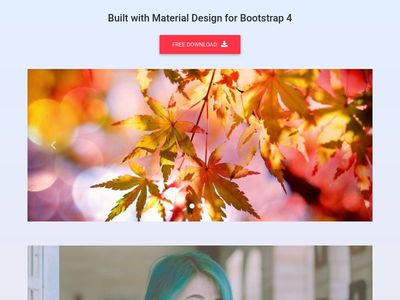 Bootstrap Carousel - Material Design & Bootstrap 4