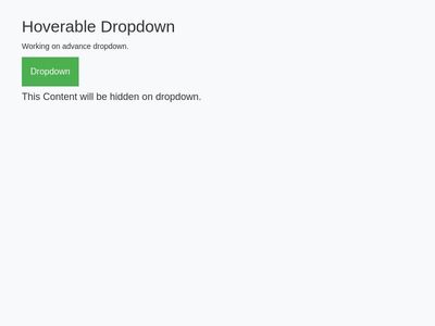 Hoverable Dropdown Clean code