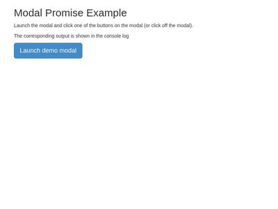 Modal Promise Example