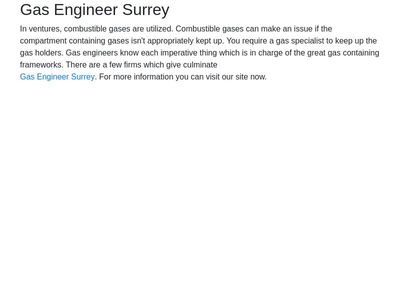 Gas Engineer Surrey