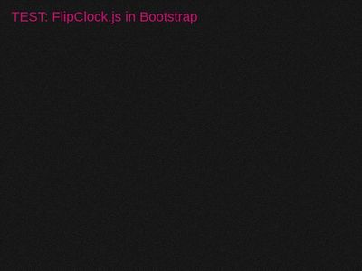 TEST: FlipClock.js 