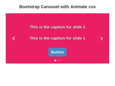 Bootstrap Carousel with Animate css