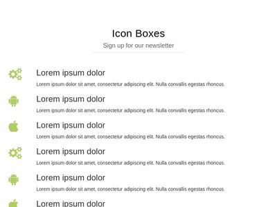 icons- left- 6 boxes section- template