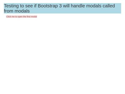 Test of nested Boostrap modals