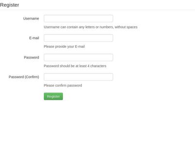 Simple Registration form