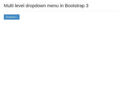 Multi level dropdown menu BS3