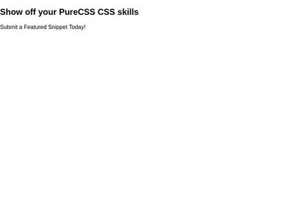 PureCSS skills