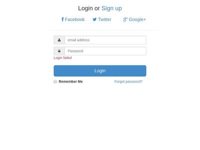 Responsive login Bootstrap Only
