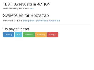 TEST: SweetAlerts in ACTION
