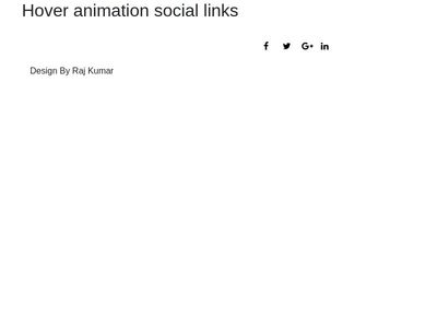 Hover animated social link