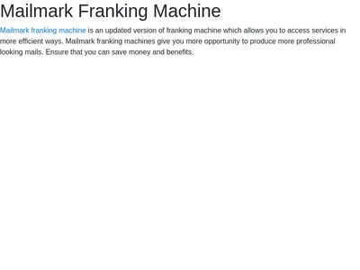Mailmark Franking Machine