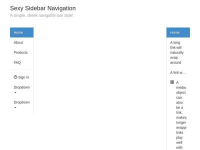 Sexy Sidebar Navigation