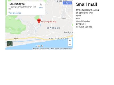 Google Maps contact info