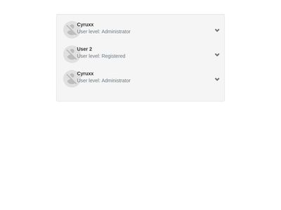 Dropdown userlist plus administration fully responsive