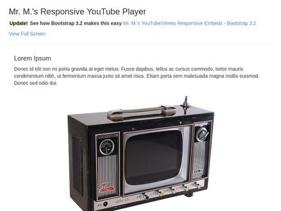 Responsive YouTube Player