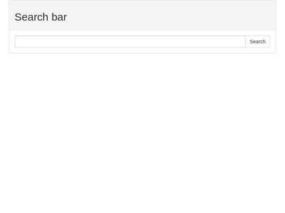Search bar in bootstrap 3