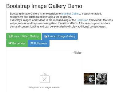 Bootstrap Image Gallery Demo