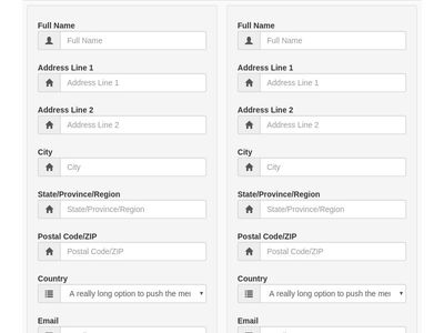 Detail forms Design in bootstrap