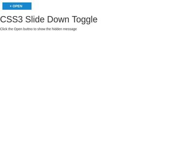 CSS3 Slide Down Toggle