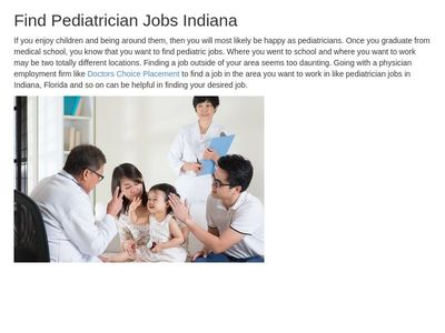 Pediatrician Jobs