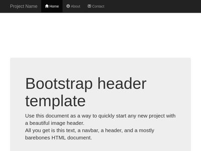 Bootstrap Image Header - BOTTOM