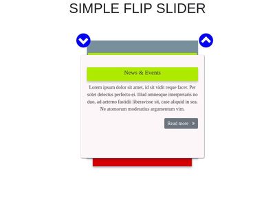 Simple side bar flip slider