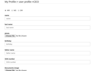 My Profile-> user profile->CEO