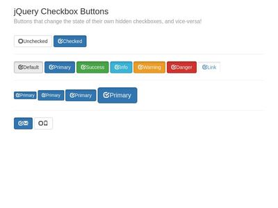jQuery Checkbox Buttons