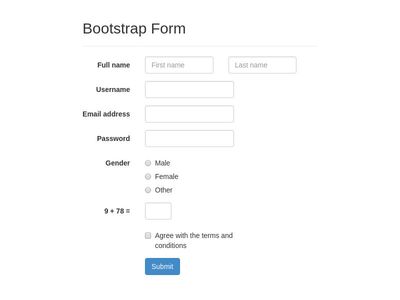 form with captcha